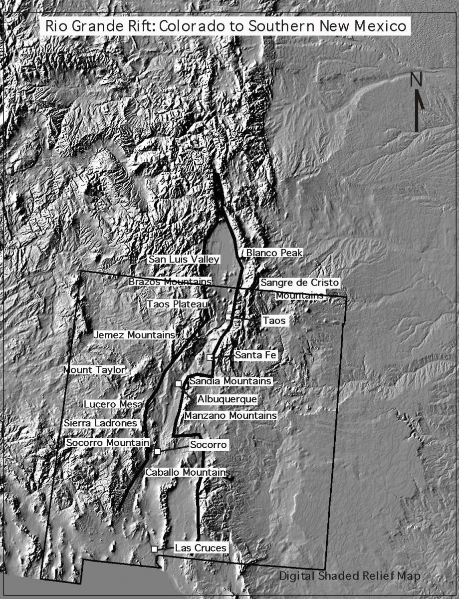 RioGrandeRift Map of the Rio Grande Rift